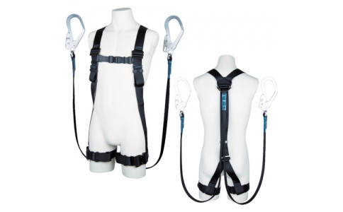 藤井電工（株）  R-506-2GC-BX  ツヨロン　フルハーネス安全帯飛燕Ｇカットツインランヤード