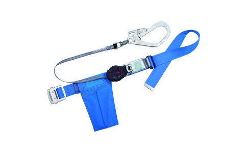 藤井電工（株）  TB-ORL-593SV-BL4-M-BP  ツヨロン　胴ベルト型墜落制止用器具　ワンハンドリトラ　軽量回転フック型　青　Ｍサイズ