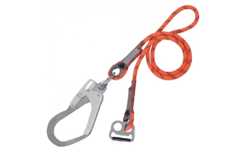 藤井電工（株）  AB-93K-BROR-N-BP  ツヨロン　１本つり専用ランヤード　軽量型　φ１１オレンジロープ　回転フック付