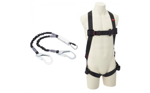 スリーエム　ジャパン（株）安全衛生製品事業部  1161649KIT4  ３Ｍ　【期間限定セット品】プロテクタ　フルハーネス　Ｍ／Ｌサイズ　１１６１６４９・伸縮式ランヤード　ツイン　１２４６５１０　セット品