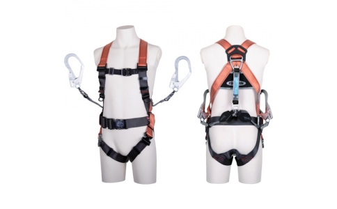 藤井電工（株）  TH502-2CR93SV-OT-OR-BKM-2R23BX  ツヨロン　コアハーネス　ツインコルトリトラ　オレンジ　Ｍサイズ