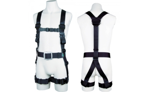 藤井電工（株）  R-506-D-OT2-NS5N-BX  ツヨロン　フルハーネス安全帯　飛燕　Ｍ　ブラック　腿バックル：ワンタッチ