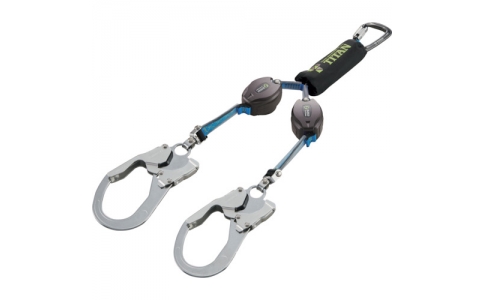 サンコー（株）  HL-HW-130  タイタン　ＲＥＥＬＯＣＫｍｉｎｉ　小型軽量ロック機構付き巻取式ダブルランヤード