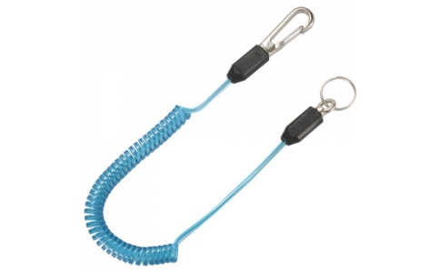 トップ工業（株）  SFC-212SB  ＴＯＰ　スリム四角コイルセーフティコードＨｉｓｑａｒｅ　蛍光ブルー　最大長さ１２５０／自然長３３０ｍｍ