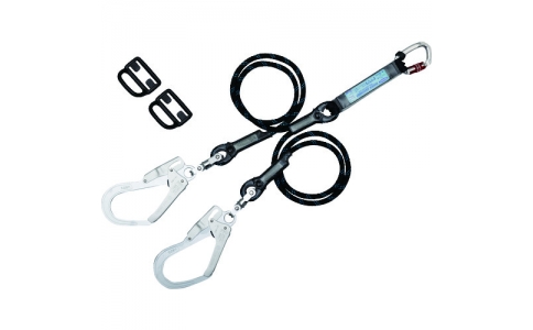 藤井電工（株）  THL-2-GB93SV-21KS-BK-2R23-BP  ツヨロン　ハーネス用ランヤード　ツインＧブレード