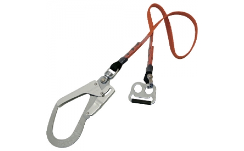 藤井電工（株）  AB-93K-SO-N-BP  ツヨロン　１本つり専用ランヤード　軽量型　Ｗ１８オレンジストラップ付