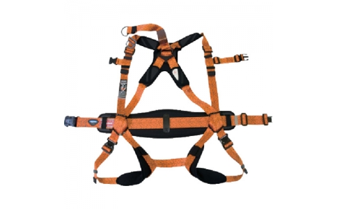 藤井電工（株）  R-503-S-OT2-SY-LL-BX  ツヨロン　フルハーネス安全帯『彩』　朱色　ＬＬ寸