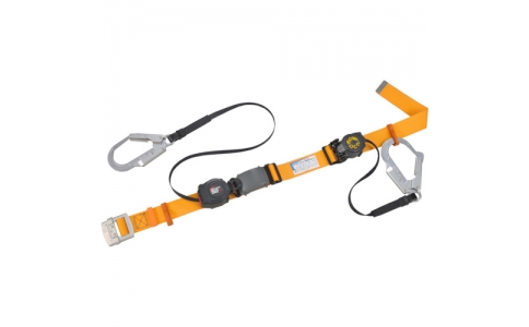 （株）基陽  47413BF  ＫＨ　アルミバックル胴ベルト（スライド式）　１２００ｍｍ　黒／青