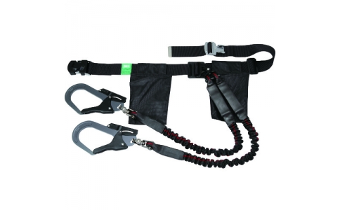 （株）基陽  YJAWBL-K  ＫＨ　２丁掛安全帯　Ｊツイン＋アロッキー　黒青