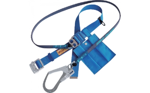 藤井電工（株）  G-593-BL4-L-BP  ツヨロン　Ｇカット安全帯　青色　Ｌ寸　軽量Ｗ２１．５衝撃吸収グレーストラップ付