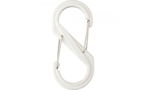 （株）日本緑十字社  284181  緑十字　Ｓ型カラビナ　ＳＫＴＤ－Ｗ　ホワイト　１４０×６４　両端フック開口