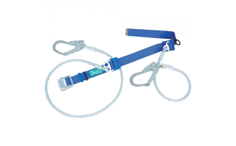 藤井電工（株）  SAF-2-N5S-BL4-PD-BX  ツヨロン　防塵型セフライトツインランヤード安全帯　青色　軽量型　クロスロープ付