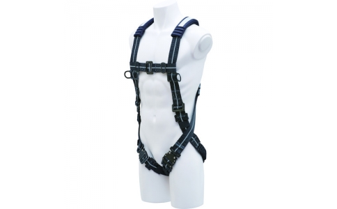 （株）基陽  FXVGSL-L  ＫＨ　ストレッチハーネスＸＶ型ワンタッチ式黒／反射シルバーラインＬ寸