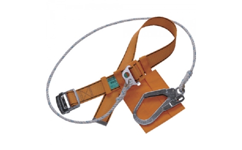 藤井電工（株）  J6A-90BP  ツヨロン　Ｊ６Ａ安全帯　黄色　φ１１ロープ付