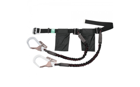 （株）基陽  WSWK-K  ＫＨ　２丁掛ジャバラ安全帯タフＳ＋Ｈ黒緋－黒