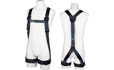 藤井電工（株）  R-506-D-OT2-BX  ツヨロン　フルハーネス安全帯　飛燕　Ｍ　ブラック　腿バックル：ワンタッチ