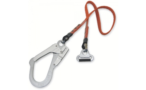 藤井電工（株）  AT-931-SO-N-BP  ツヨロン　２本式安全帯用副ランヤード　軽量型　ストラップ式　オレンジ