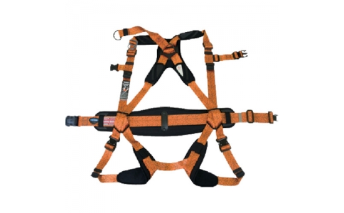 藤井電工（株）  R-503-N-OT2-SY-LL-BX  ツヨロン　フルハーネス安全帯『彩』　朱色　ＬＬ寸