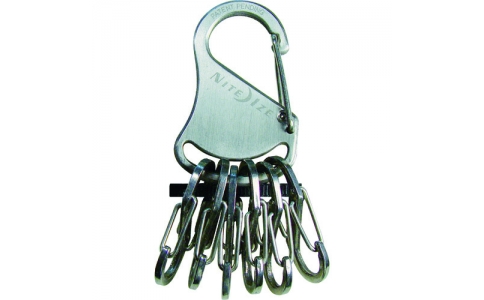 （株）シームーン  NI02224  ＮｉｔｅＩｚｅ　キーホルダ　キーラック　ステンレススチールＥＸ　ステンレスシルバー