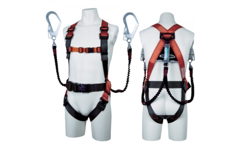 藤井電工（株）  R-502-2NV-OR-BX  ツヨロン　フルハーネスツインランヤード安全帯　ノビロン
