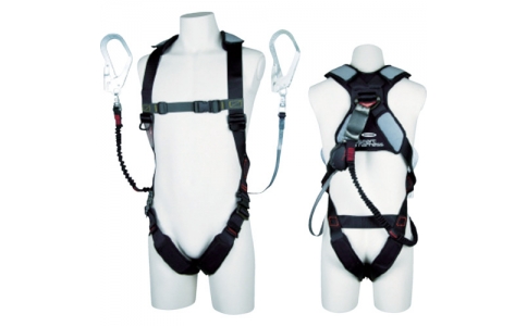 藤井電工（株）  R-SM510-OHNV-OT2-BX  ツヨロン　スマートハーネス安全帯（胴ベルトなし・ツインランヤードタイプ）