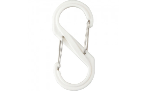 （株）日本緑十字社  284184  緑十字　Ｓ型カラビナ　ＳＫＤ－Ｗ　ホワイト　８８×４０　両端フック開口