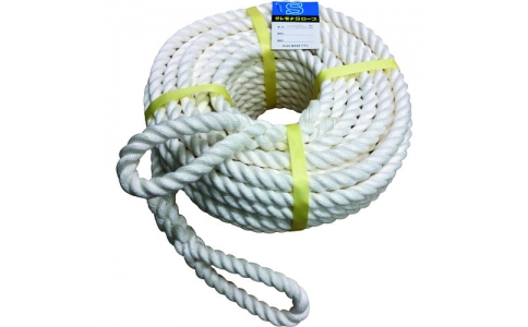 まつうら工業（株）  KMS-12-200(WR)  まつうら　クレモナＳロープ（３打ち）　１２ｍｍΦ×２００ｍ　両端アイ加工