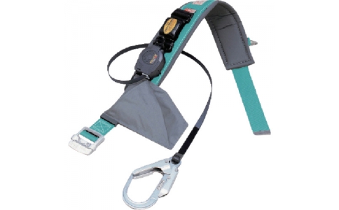 サンコー（株）  4510620035093  タイタン　巻取式安全帯　補助ベルト付き　薄緑