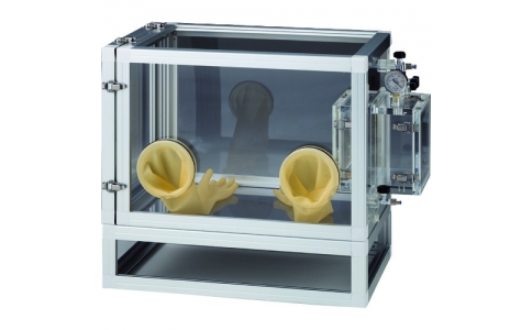 （株）サンプラテック  27894  サンプラ　グローブボックス（アルミフレーム式）パスボックス付　ＡＬＧＢ－ＳＵＳ７００型