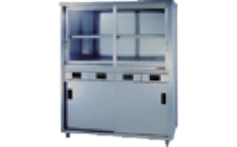 （株）東製作所  ACSWO-1800L  アズマ　上下二段式ステン保管庫両面引出付引違戸１８００×９００×１８００