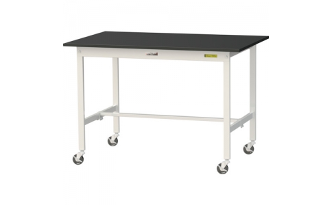 山金工業（株）  SLKC-1275-BKW  ヤマテック　ワークテーブルＬＡＢシリーズ　移動式Ｈ８２５ｍｍ　ケミテクト天板　Ｗ１２００×Ｄ７５０