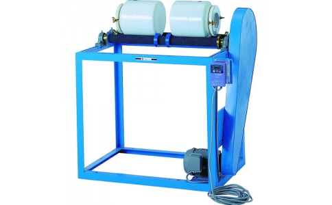 （株）テラオカ  12-0802-14  テラオカ　万能型ボールミル架台（インバーター仕様）ＢＫＦＤ－１００　１段タイプ　ローラー材質黒ゴム