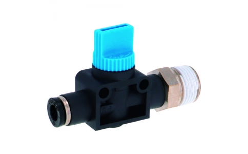 （株）日本ピスコ  HV6-03-2  ピスコ　ハンドバルブ　ストレートＡ２方弁チューブ６出力Ｒ１／２