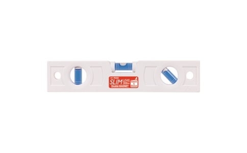 シンワ測定（株）  76332  シンワ　スリムレベル　２００ｍｍ白　背面マグネット付