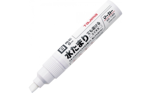 （株）ＴＪＭデザイン  ZENM-FWHT  タジマ　全天候マーカー白＜太字・角芯＞