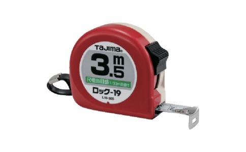 （株）ＴＪＭデザイン  L19-35S  タジマ　ロック－１９　３．５ｍ／尺相当目盛付／ブリスター