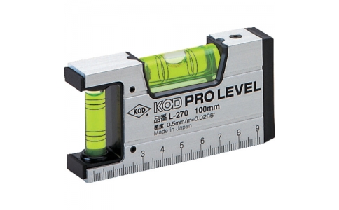 （株）アカツキ製作所  L-270-10  ＫＯＤ　箱型アルミレベル（１００ｍｍ）
