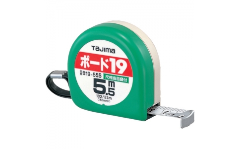 （株）ＴＪＭデザイン  B19-55S  タジマ　ボード１９５．５ｍ／尺相当目盛付／ブリスター
