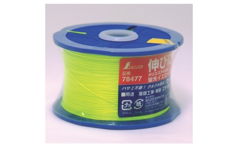 シンワ測定（株）  78477  シンワ　ポリエステル水糸　リール巻蛍光イエロー　細　０．５ｍｍ５００ｍ
