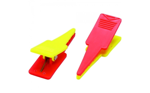 （株）マイゾックス  PK-I  マイゾックス　ポイントクリップ　赤／黄　ＰＫ－１（１袋４個入）