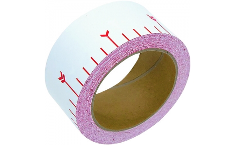 シンワ測定（株）  78193  シンワ　貼付ロッド＿合成紙製＿５０ｍｍ×２５ｍ＿赤白３０ｃｍ間隔