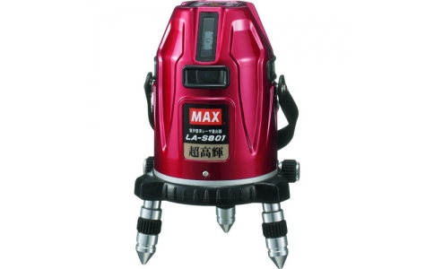 マックス（株）  LA-S801-DT182  ＭＡＸ　レーザ墨出器受光器三脚セット（レッドレーザー）　ＬＡ－８０１－ＤＴセット（縦：４方向短・水平全周・地墨）