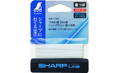 シンワ測定（株）  77882  シンワ　消耗品　つぼ糸　細　シャープライン　２０ｍ巻　墨つぼ用