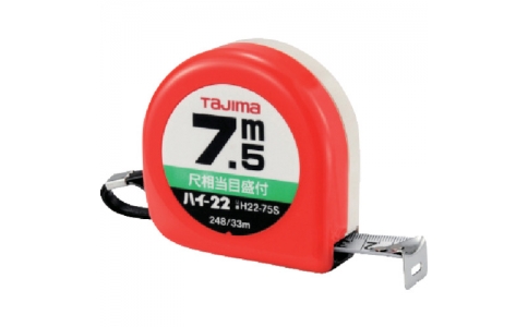 （株）ＴＪＭデザイン  4975364022509  タジマ　ハイ－２２　７．５ｍ／尺相当目盛付／ブリスター