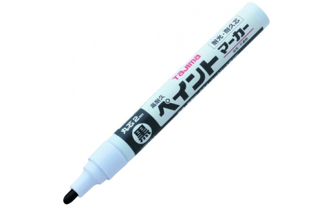 （株）ＴＪＭデザイン  KPEM-BLA  タジマ　高耐久ペイントマーカー　黒　中字・丸芯