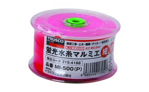 トラスコ中山（株）  MI-500-P  ＴＲＵＳＣＯ　蛍光水糸マルミエ　細　５００ｍ