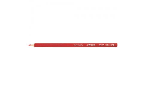シンワ測定（株）  4960910784130  シンワ　工事用　鉛筆　赤　ふつう　３本