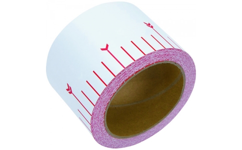 シンワ測定（株）  78195  シンワ　貼付ロッド＿合成紙製＿７５ｍｍ×２５ｍ＿赤白３０ｃｍ間隔