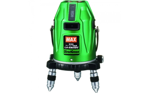 マックス（株）  LA-S801DG-DT182  ＭＡＸ　レーザ墨出器受光器三脚セット（グリーンレーザー）　ＬＡ－Ｓ８０１ＤＧ－ＤＴセット（縦：４方向短・水平全周・地墨）