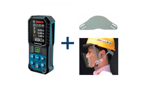 ボッシュ（株）  GLM5023G 900135SET  ボッシュ　グリーンレーザー距離計＋ＫＥＩＡＩ飛沫減るマスク１袋　キャンペーンセット